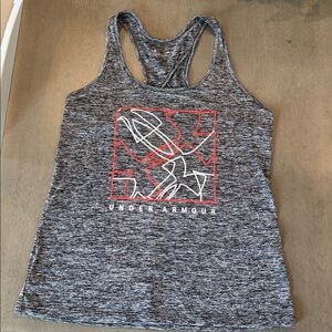 Under Armour Women's grey and White Graphic Tank Top